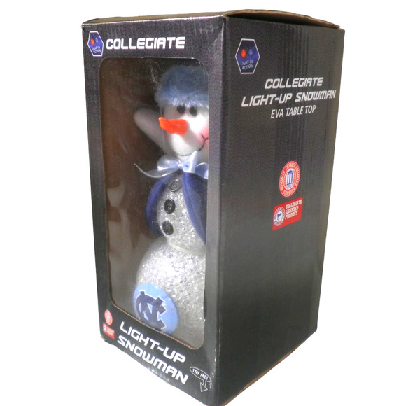 NCAA ACC North Carolina Tar Heels 10" Light-up Tabletop Snowman Tabletop Decor - Picture 7 of 7